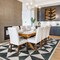 World Rug Gallery Geometric Diamond Washable Non Slip Area Rug 5 ft x 7 ft Cream WR74CREAM5X7 - alternate 6