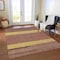 Homeroots 9' X 12' Terra Cotta Gold And Brown Abstract Washable Indoor Outdoor Area Rug 615306 - alternate 7