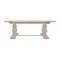 Homeroots 81" Antiqued White Solid Wood Trestle Base Dining Table 488689 - alternate 5