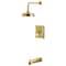 Kingston Brass Single-Handle Pressure Balanced Tub and Shower Faucet, Brushed Brass KB5897PL - alternate 1