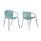 Homeroots Set of Two 25" Green Metal Outdoor Dining Chair, 2PK 490260 - alternate 5