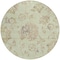 Homeroots 8' Artichoke Green Mint Green And Taupe Round Floral Washable Indoor Outdoor Area Rug 589448 - alternate 6