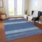 Homeroots 3' X 5' Navy Blue Sky Blue And Charcoal Abstract Washable Indoor Outdoor Area Rug 615278 - alternate 8