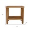 Homeroots 18" Contemporary Teak Shower Stool Or Bench With Shelf In Natural Finish 376749 - alternate 4