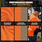 Ergodyne Hi-Vis Shirt, S, Orange, Long Sleeve 22362 - alternate 6