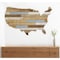 Homeroots 19" X 31" Brown and Gray USA Wood and Metal Hanging Dimensional Sculpture 489479 - alternate 4