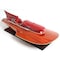 Homeroots 10" Solid Wood Hand Painted Ferrari Hydroplane Large Model Boat 401947 - alternate 4