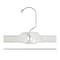 Nahanco 14in White Hi- Impact Plastic Heavy Weight Skirt/Pant Hanger w/ Long Hook and Chrome Clips., 100PK 1600RCLH - alternate 6