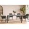 Leisuremod Rectangular 55.11 in W, 28.7 in L, Stone/Aluminum, White/Gold ATBL-55WG-S - alternate 6