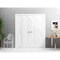 Vdomdoors Sliding Closet Double Bi-fold Doors, Mela 7444 White Silk, Sturdy Tracks Moldings Trims Hardware Se MELA7444DBF-WS-96 x 96 (4* 24x96) - alternate 4