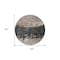Homeroots 8' Taupe And Charcoal Round Abstract Washable Indoor Outdoor Area Rug 606130 - alternate 6