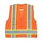 Radians Polyester mesh front and back with solid pockets, Zipper Closure, Orange, Size 3X SV6HO-3X - alternate 9