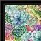 Homeroots Succulents Paradise 3 Black Framed Print Wall Art 407882 - alternate 3