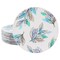 Gibson Home Tropical Sway Vineyard 12 Piece 9 Inch Round Melamine Dessert Plate Set in Blue 136423.01 - alternate 1