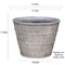 L&G 12 in. H X 16 in. D Polyresin Hamilton Planter Stone PVF5116TSI - alternate 4