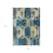 Homeroots 9' X 12' Teal Blue Gold And Silver Geometric Washable Indoor Outdoor Area Rug 618761 - alternate 8