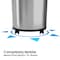 Hls Commercial 23 gal Round Indoor Metal Can, Silver, Touchless Sensor Lid, Stainless Steel, 17.5 in HLS23RC - alternate 3