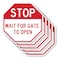 Signmission Stop Wait for Gate to Open, 10 inch X 10 inch, Aluminum Metal Signs, 5PK OC-A-5Pack-10-314 - alternate 1