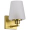 Nuvo Lune, 1 Light Vanity, Vintage Brass Finish, Etched White Glass 60/8231 - alternate 1