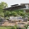 Homeroots 11ft Dark Gray Polyester Round Tilt Cantilever Patio Umbrella With Stand 485673 - alternate 4