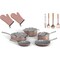Bakkenmaster Crystal Kung Minkoff 14-Piece Ceramic Cookware Set, Nonstick, PTFE & PFAS Free BAKBRWMCRY14 - alternate 1