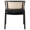 Leisuremod Ervilla Dining Chair with Stainless Steel Legs Velvet Seat and Wicker Back, Black, 2PK EC20BL2 - alternate 8