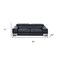 Homeroots 92" Black Italian Leather Solid Wood Sofa 720452 - alternate 7