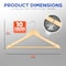 Serenelife Wooden Coat Hangers, Durable Suit Hangers w/ 360 Deg Swivel Hook and Notches, Slim Design, 10PK SLHWD10 - alternate 4