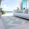 Homeroots 8' X 10' Ivory And Black Geometric Washable Indoor Outdoor Area Rug 598583 - alternate 3
