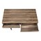 Homeroots 47" Brown and Black Wood and Metal H-Shape Computer Desk With Two Drawers 489999 - alternate 1