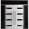 Vdomdoors Front Exterior Prehung Aluminum Double Doors Ronex0131 Black Enamel 2 Sidelights and Top Transom RONEX0131DEXD-BLK-W12+72+12xH80+14-RH-O - alternate 1