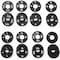 Nahanco Clothing Rack Size Dividers, Round Black, White Print; XXS-XXL Kit 8 Sizes, 5 pcs. each, 40PK CBWKIT4 - alternate 1