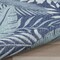 Homeroots 6' X 9' Navy Blue And Ivory Palm Leaf Indoor Outdoor Area Rug 550201 - alternate 5