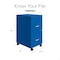 Space Solutions 14.25 in W 2 Drawer Mobile Vertical File Cabinet, Classic Blue 24409 - alternate 10