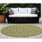 Homeroots 8' Round Green Round Damask Washable Non Skid Indoor Outdoor Area Rug 563885 - alternate 1