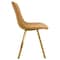 Leisuremod Markley Modern Leather Dining Chair with Gold Legs, Light Brown, 2PK MCG18BR2 - alternate 6