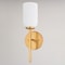 Vaxcel Shelby 1 Light Gold Brass Transitional Bathroom Vanity Fixture White Glass W0485 - alternate 7