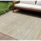 Homeroots 9' X 12' Sage Striped Washable Indoor Outdoor Area Rug 607978 - alternate 1