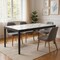 Homeroots 65" White and Black Faux Marble and Solid Wood Dining Table 572229 - alternate 7