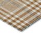 Homeroots 8' Brown Beige And Beige Round Plaid Washable Indoor Outdoor Area Rug 601502 - alternate 5