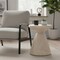 Leisuremod Dune 17 in Round Fiberstone Side Table, Pedestal Base, Weatherproof, Fully Assembled DST17SM - alternate 9