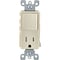 Leviton Decora Almond 15A Switch & Outlet R67-T5625-0TS - alternate 1
