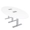 Skutchi Designs 8ft Conference Table With Power Unit | 6 Person Modular Oval Meeting Table | Harmony Series HAR-OVL-48X96-T.BK-W960-EBLK - alternate 7