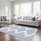 Homeroots 3' X 5' Ivory And Blue Geometric Washable Indoor Outdoor Area Rug 598752 - alternate 7