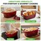 Nutrichef 10 in Enameled Cast Iron Bread Pan with Lid, Oval Loaf Dutch Oven with Silicone Gloves, Oven-Safe to NCCIEDO3RD - alternate 3