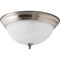 Home Impressions 13'' Brushed Nickel Incandescent Flush Mount Ceiling Light Fixture with Alabaster Glass IFM413BN - alternate 2