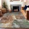 Homeroots 3' X 5' Gold And Gray Abstract Washable Indoor Outdoor Area Rug 615608 - alternate 6