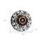 Homeroots Set of Eight Black And White Ceramic And Metal Drawer Pull Knobs, 8PK 544425 - alternate 3