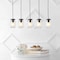 Jonathan Y Gaines 33.25" 5-Light Farmhouse Industrial Iron Mason Jar Linear LED Pendant, Oil Rubbed Bronze/Clear JYL7803A - alternate 11