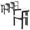 Leisuremod Velo Modern Dining Chair in Black Wood with Off White Seat, 4PK VCBL-51OW4 - alternate 1